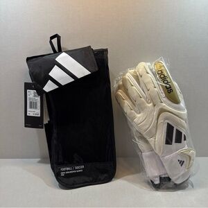 New Adidas Copa GL Pro Goalkeeper Gloves Size 10 White/Gold JZ5793